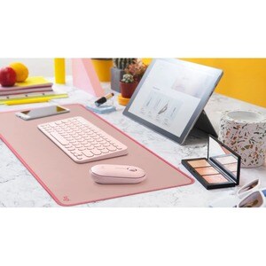 Logitech Mouse Pad - 300 mm x 700 mm - Dark Rose - Natural Rubber, Nylon, Polyester - Anti-slip, Anti-fray, Spill Resistant