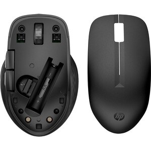 HP 435 Mouse - Bluetooth - USB Type A - 5 Button(s) - 4 Programmable Button(s) - Jack Black - Wireless - 2.40 GHz - 4000 d