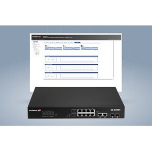 Switch Ethernet Edimax GS-5210PL 12 Porte Gestibile - Gigabit Ethernet - 10/100/1000Base-T, 1000Base-X - 2 Slot SFP - 110 