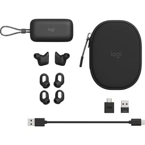 Logitech Zone True Wireless Earbud Stereo Earset - Graphite Grey - Binaural - In-ear - 3000 cm - Bluetooth - 20 Hz to 20 k