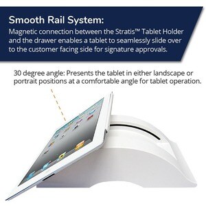 apg Stratis Tablet PC Holder - Portrait, Landscape - 104.9 mm x 170.9 mm x 285 mm x - White