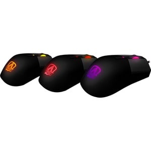 AOC AGON AGM700 Rato para jogos - USB 2.0 - Ótico - 8 Taste(n) - 8 Programmable Button(s) - Preto - Cabo - 16000 dpi - Rod
