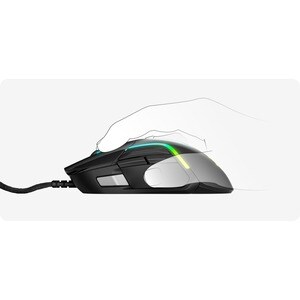 SteelSeries Rival 5 Gaming Mouse - USB - Optical - 9 Button(s) - 9 Programmable Button(s) - Matte Black - Cable - 18000 dp