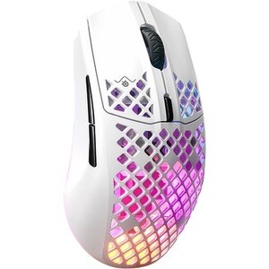 SteelSeries Aerox 3 Wireless Gaming Mouse - Bluetooth - USB Type C - Optical - 6 Button(s) - Snow - Wireless - 2.40 GHz - 