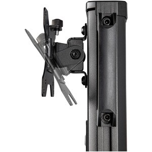 StarTech.com Mobile Standing Workstation with Monitor Mount, CPU/PC Holder, Height Adjustable Desktop Computer Cart, Stand