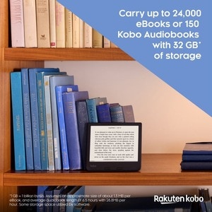 Lector texto digital Kobo Libra 2 - Negro - 32 GB Flash - 17,8 cm (7") Pantalla - Pantalla Táctil - Conexión inalámbrica W
