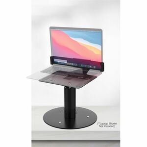 CTA Digital Laptop Security Arm with Heavy Duty Base Stand - Up to 17.50" Screen Support - Countertop, Desk, Tabletop - Metal