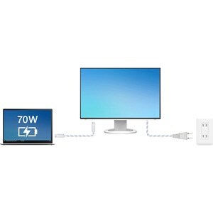 EIZO FlexScan EV2485-WT. Anzeigegrösse (Diagonal): 61,2 cm (24.1"), Auflösung: 1920 x 1200 Pixel, HD type: WUXGA, Display 