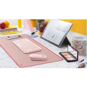 Logitech Studio Series Mouse Pad - 300 mm x 700 mm Dimension - Dark Rose - Natural Rubber, Nylon - Anti-fray, Anti-slip, S