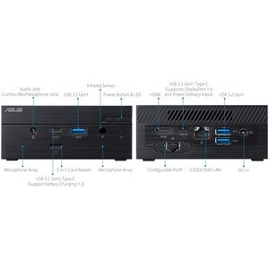 Asus PN41-BBC129MV Desktop Computer - Intel Celeron N4500 Dual-core (2 Core) 1.10 GHz - 4 GB RAM DDR4 SDRAM - 128 GB M.2 S