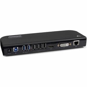 V7 UDDS2 USB 3.0 Estação de ancoragem - Preto - 2K, QHD - 2560 x 1440, 2048 x 1152 - 6 x Portas USB - 4 x USB 2.0 - 2 x US