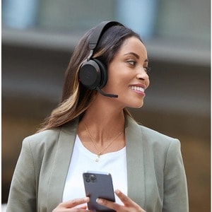 Jabra Evolve2 75 Wireless On-Ear Headset - USB-C - Unified Communication Optimised - No Charging Stand