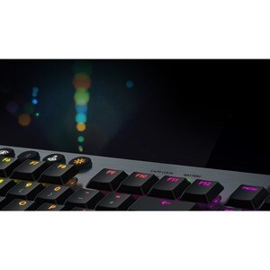 Logitech G G813 游戏键盘 - 电缆 连接 - USB 接口 - 英文 - 黑 - 机械 按键开关 - G 键, 可调亮度, 轮廓, 游戏模式, 多媒体, 音量控制 热键 - PC, Mac