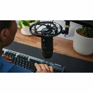 Logitech G Yeti 有线 冷凝器 麦克风 用于 游戏, 视频直播, 广播, 音乐, 录制 - 黑 - 立体声 - 20 Hz 到 20 kHz - 心形麦克风, 双向, 全向 - 防震座, 台式机, 轰隆 - USB