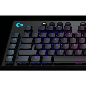 Logitech G G913 坚固耐用 游戏键盘 - 无线 连接 - USB 接口 - RGB LED - 英文 - 黑 - 机械 按键开关 - 蓝牙 - 播放/暂停, 音量控制, 静音, G 键, 媒体中心, 音量控制 热键 - 铬操作系统