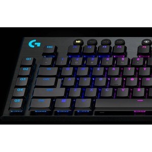 Logitech G G913 游戏键盘 - 无线 连接 - USB 接口 - RGB LED - 英文 - 黑 - 机械 按键开关 - 蓝牙 - 播放/暂停, 音量控制, 静音, G 键, 媒体中心, 音量控制 热键 - 铬操作系统 - PC