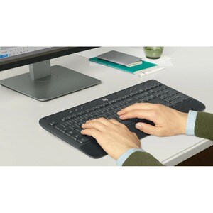 Logitech Advanced MK545 键盘鼠标 - USB 无线 RF 键盘 - USB 无线 RF 鼠标 - 光学 - 滚轮 - AA - 兼容 PC