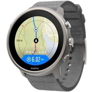 Suunto 7 Smart Watch - 50 mm Case Height - 50 mm Case Width - Stone Gray Titanium Body Color - Titanium Body Material - Gl