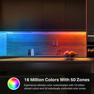 TP-Link Kasa KL420L5 - Kasa Smart LED Light Strip - 50 Color Zones RGBIC - 16.4ft Wi-Fi LED Strip Works with Alexa - Googl