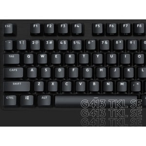 Logitech G413 TKL SE Mechanical Gaming Keyboard - Cable Connectivity - USB 2.0 Interface - LED - Rugged - PC, Mac - Mechan