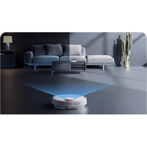 MI Vacuum-Mop 2S Bagless Robot Vacuum/Mop - White - 300 mL Dust Capacity - 200 mL Water Tank Capacity - Brush - Hard Floor