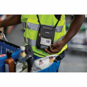 Brother RJ-3250WB-L Mobile Direct Thermal Printer - Monochrome - Portable - Label/Receipt Print - Ethernet - USB - USB Hos