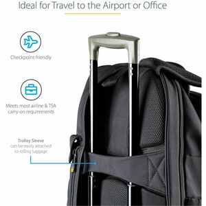 StarTech.com 17.3" Laptop Backpack w/ Removable Accessory Case, Professional IT Tech Backpack for Work/Travel/Commute, Nyl