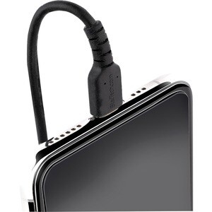 StarTech.com 1m (3ft) USB to Lightning Cable, MFi Certified, Coiled iPhone Charger Cable, Black, Durable TPE Jacket Aramid