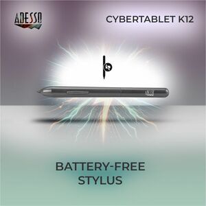 Adesso CyberTablet K12 Graphics Tablet - 5080 lpi - Cable - Black - 304.80 mm x 177.80 mm Active Area - 8192 Pressure Leve