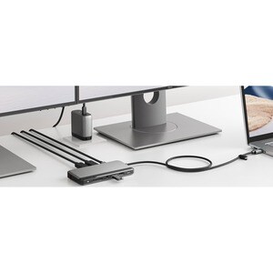 Alogic USB Type C Docking Station for Mouse, Smartphone, Flash Drive - Memory Card Reader - SD - 85 W - Space Gray - Porta