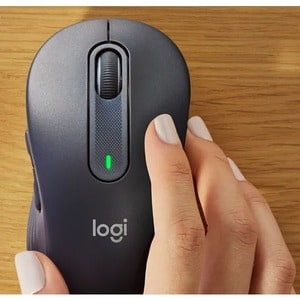 Logitech Signature M650 L Mouse - Bluetooth - USB Type A - Optical - 5 Button(s) - Graphite - Wireless - 2.40 GHz - 4000 d