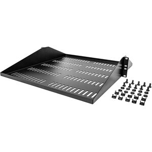 StarTech.com 2U Vented Server Rack Shelf - Center Mount Fixed 20" Deep Cantilever Rackmount Tray for 19" Data/AV/Network w