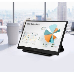 Monitor LCD Asus ZenScreen MB166C 406,4 mm (16") Class Full HD - 16:9 - Nero - 39,6 cm (15,6") Viewable - Tecnologia In-pl