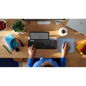 Logitech Studio Series Mouse Pad - 200 mm x 230 mm Dimension - Blue Grey - Polyester - Spill Resistant, Anti-slip, Anti-fray