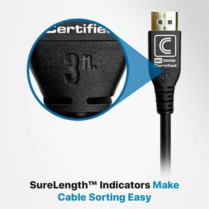 Comprehensive Pro AV/IT Integrator Series Certified DisplayPort 1.4 8K Cable with ProGrip 3ft - 3 ft DisplayPort A/V Cable