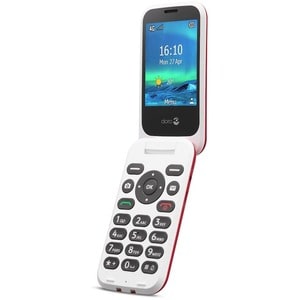 Doro 6820 128 MB Feature Phone - 0,7 cm (0,3 Zoll) Flexibler faltbarer Bildschirm QVGA 320 x 240 - 64 MB RAM - 4G - Rot - 