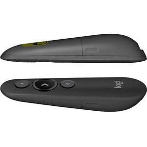 Logitech R500s Laser Presentation Remote - Laser - Wireless - Bluetooth/Radio Frequency - 2.40 GHz - Graphite - USB - 3 Bu