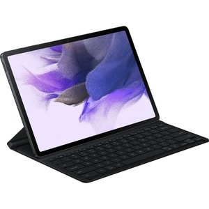 Samsung Book Cover Keyboard/Cover Case (Book Fold) for 31.5 cm (12.4") Samsung Galaxy Tab S7+ Tablet - Black - Bacterial R