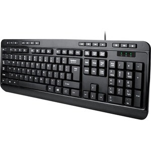Adesso AKB-132UB Keyboard - Cable Connectivity - USB, PS/2 Interface - English (UK) - Membrane Keyswitch - 104 Key(s) - 14