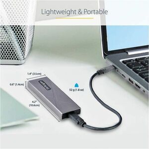 StarTech.com Boîtier Externe SSD M.2 NVMe/SATA - Boîtier SSD M.2 PCIe/SATA - Boîtier pour SSD M.2 avec Câbles Hôtes USB-C 