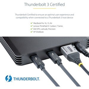 StarTech.com 4 Bay Thunderbolt 3 NVMe Enclosure, For M.2 NVMe SSD Drives, 1x DisplayPort Video and 2x TB3 Downstream Ports
