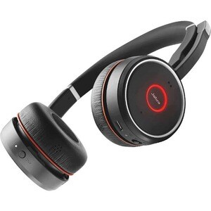 Jabra Evolve 75 Wireless On-ear Stereo Headset - Black - Binaural - Ear-cup - 3000 cm - Bluetooth - 150 Hz to 6.80 kHz - N