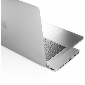 HyperDrive DUO PRO GN28D-SILVER 8 Port(s) Dual USB Type C Docking Station for MacBook - Memory Card Reader - microSD, SD -