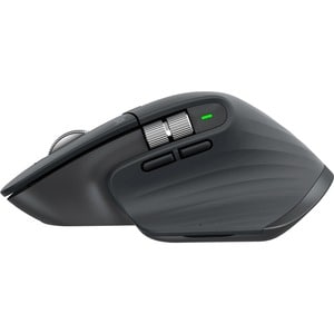 Logitech MX MASTER 3S Mouse - Bluetooth/Radio Frequency - USB - Darkfield - 7 Button(s) - Graphite - 1 Pack - Wireless - 2