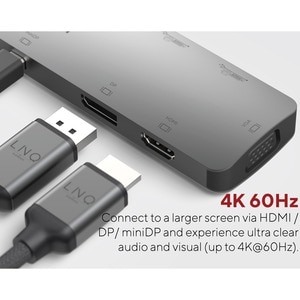 Adaptador A/V LINQ - 1 x HDMI Digital Audio/Video, 1 x DisplayPort Digital Audio/Video, 1 x Mini DisplayPort Digital Audio