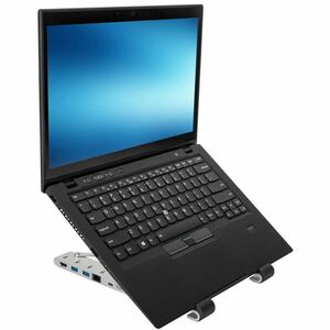 Targus Portable Stand with Integrated Dock - for Mouse, Keyboard, Workstation, Notebook, Hard Drive - USB Type C - 1 Displ