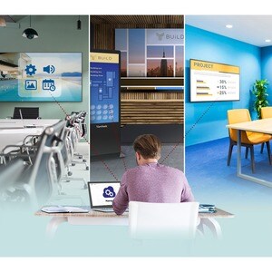 ViewSonic CDE5512 55" 4K UHD Commercial Display with VESP, Wireless Screen Sharing, USB Wi-Fi Capabilities, RJ45, HDMI, US