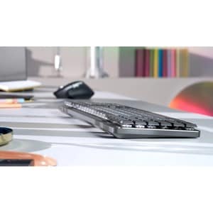 Logitech MX Mechanical Keyboard - Wireless Connectivity - USB Interface - German - QWERTZ Layout - Graphite Grey - Mechani