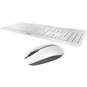 CHERRY STREAM DESKTOP Keyboard & Mouse - English (US) - USB Wireless - Keyboard/Keypad Color: Pale Gray - USB Wireless Mou