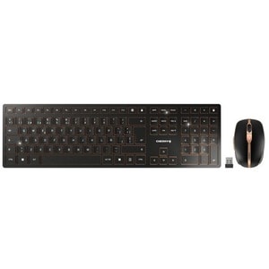 CHERRY DW 9100 Keyboard & Mouse - German - USB Scissors Wireless Bluetooth/RF 4.0 2.40 GHz Keyboard - Keyboard/Keypad Colo